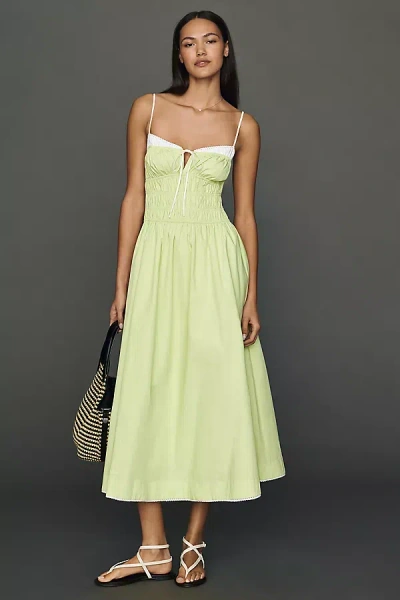 Nia Thomas Cotton Midi Dress In Green