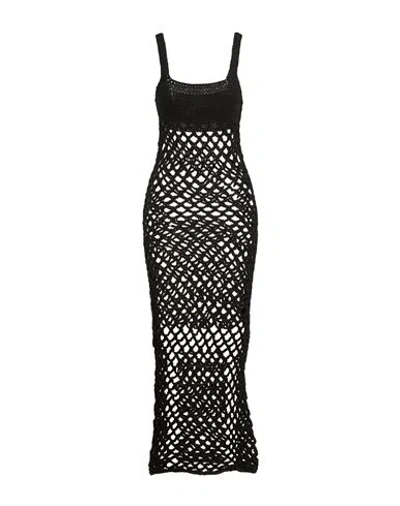 Nia Thomas Woman Maxi Dress Black Size L Tanguis Cotton