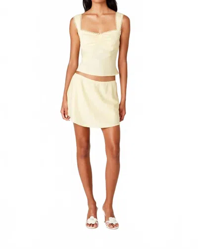 Nia Tiny Skort In Butter In Yellow