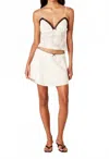 Nia Tiny Skort In Ecru In White