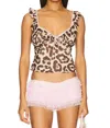 Nia Uma Top In Leopard In Brown