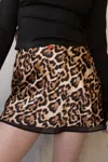 Nia Ventura Leopard Skirt In Tan In Animal Print