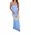 Nia Vetiver Maxi Dress In Sky In Blue