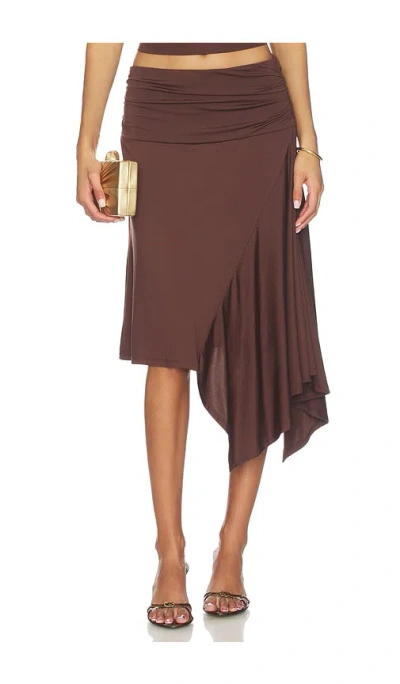 Nia Vine Skirt In Brown