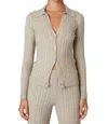 Nia Willow Cable Knit Cardigan In Blonde In Neutral
