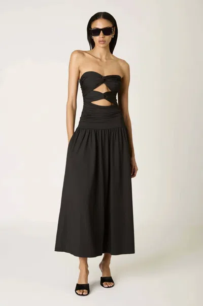 Nia Wilshire Midi Dress In Transparent