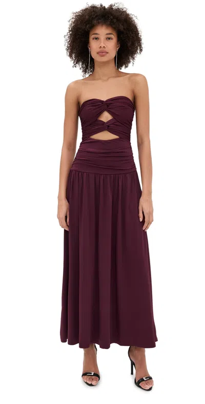 Nia Wilshire Dress Oxblood In Burgundy