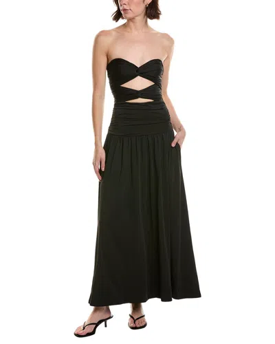 Nia Wilshire Midi Dress In Black