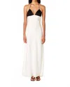 Nia Wolfe Dress In Black/white In White