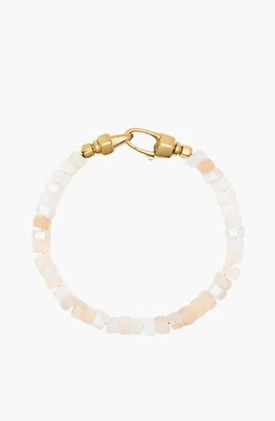 Nialaya Aventurine Hexagon Bracelet In White