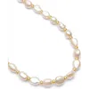 Nialaya Baroque Pearl Necklace In White