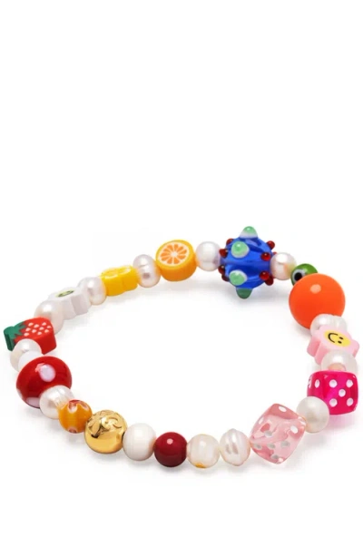 NIALAYA NIALAYA BERRY PEARL ASSORTED BEADS BRACELET
