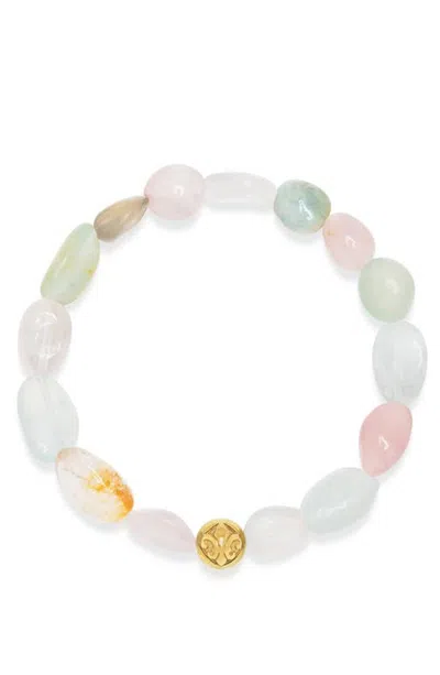 Nialaya Beryl Gemstone Bracelet In White
