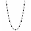 Nialaya Black / Grey / Silver Men's Silver Mariner Chain With Matte Onyx