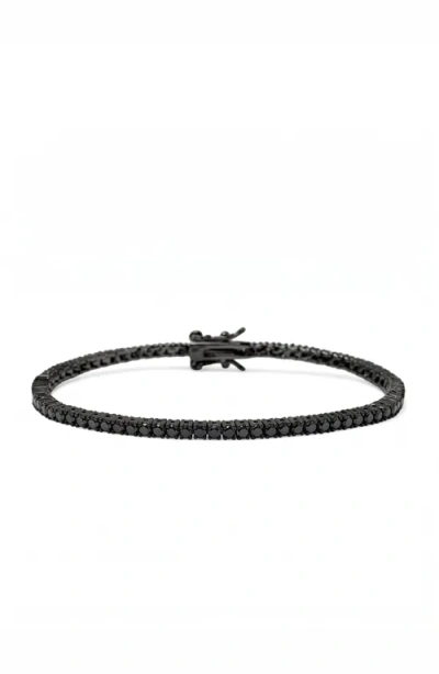 Nialaya Black Mini Tennis Bracelet