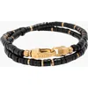 Nialaya Black Onyx Heishi Wrap Bracelet In Black