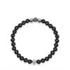 Nialaya Black / Silver Men's Black Diamond Wristband With Onyx And Hematite In Multi