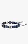 Nialaya Blue Ceramic Flatbead Bracelet In Blue