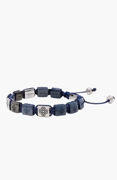 Nialaya Blue Ceramic Flatbead Bracelet