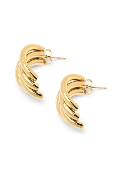 Nialaya Bold Layered Gold Hoops