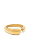 Nialaya Classic Cuff Ring In Gold
