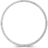 Nialaya Classic Round Silver Bangle In Silver
