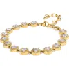 Nialaya Clear Gemstone Link Bracelet In Gold