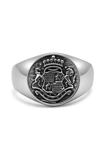 Nialaya Crest Ring In Silver