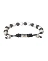Nialaya Cz Crystal Ball Black White Beaded Women's Bracelet In Multi