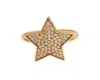 Nialaya Elegant Gold-plated Sterling Silver Ring With Cz Crystals In Gold