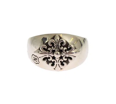 Nialaya Silver 925 Sterling Authentic  Crest Ring In Grey