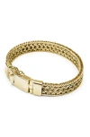 Nialaya Gold Braided Chain Bracelet In Gold