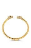 Nialaya Gold Cz Masculine Panther Bangle In Gold