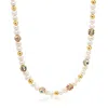 Nialaya Evil Eye Pearl Necklace In Gold