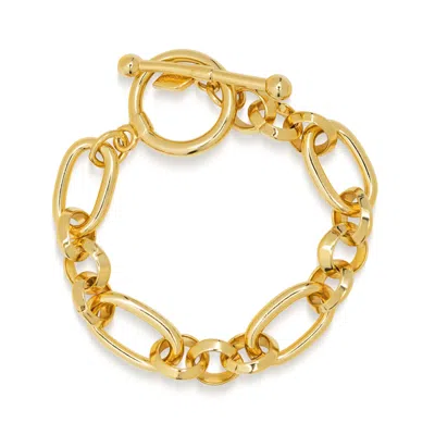 Nialaya Gold Women's Chunky T-bar Bracelet