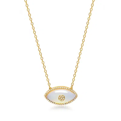 Nialaya Gold Women's Moonstone Evil Eye Necklace