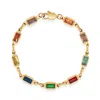 Nialaya Gold Women's Rectangle Tennis Bracelet
