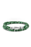 Nialaya Green Malachite Heishi Wrap Bracelet In Green