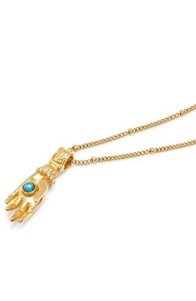 Nialaya Guardian Hand Pendant Necklace In Multi