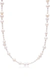 Nialaya Honolulu Pearl Choker Necklace In White