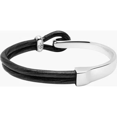 Nialaya Hook Leather Bracelet In Multi