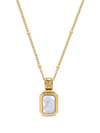 Nialaya Jewelry 18kt Gold Plated Two-in-one Pearl And Onyx Necklace