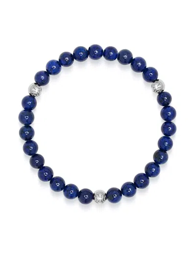 Nialaya Jewelry 6mm Lapis Lazuli Beaded Bracelet In Blue