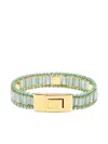 Nialaya Jewelry Aventurine Stud Bracelet In Gray