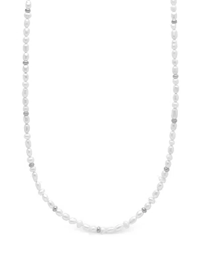 Nialaya Jewelry Baroque-pearl Necklace In White