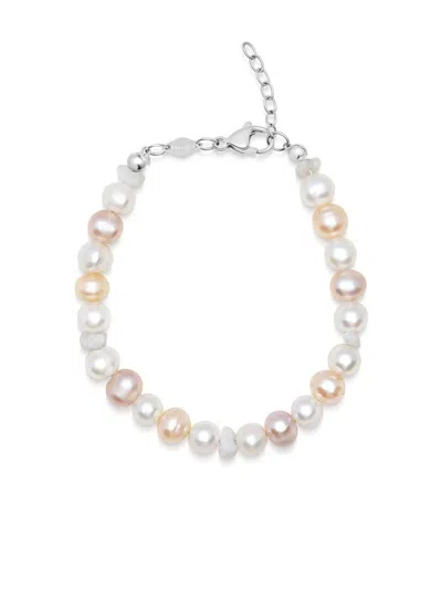 Nialaya Jewelry Bead Detailing Bracelet In Silver