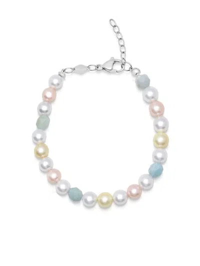 Nialaya Jewelry Bead Detailing Bracelet In Silver