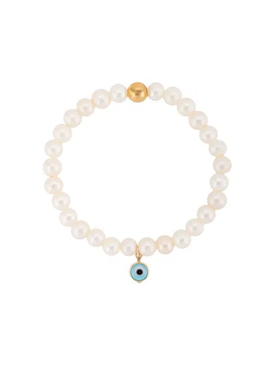 Nialaya Jewelry Beaded Bracelet In White