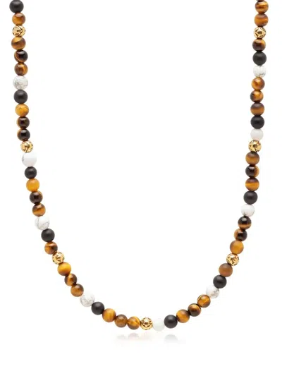 Nialaya Jewelry Beaded Gemstone Necklace In Multicolour