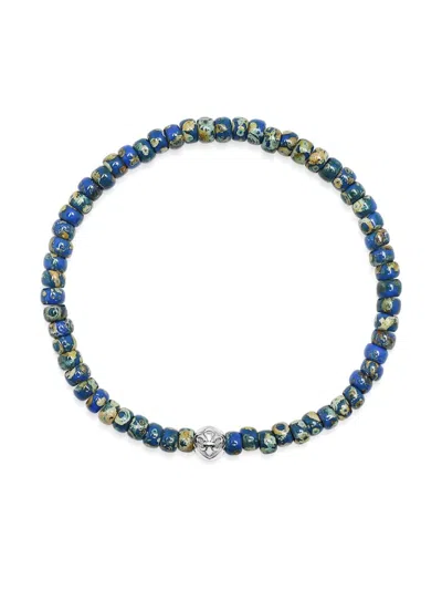 Nialaya Jewelry Beaded Glass Bracelet In Blue